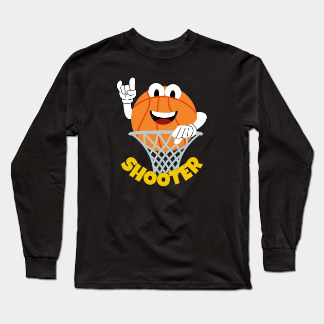 Shooter Basketball Long Sleeve T-Shirt by ricricswert